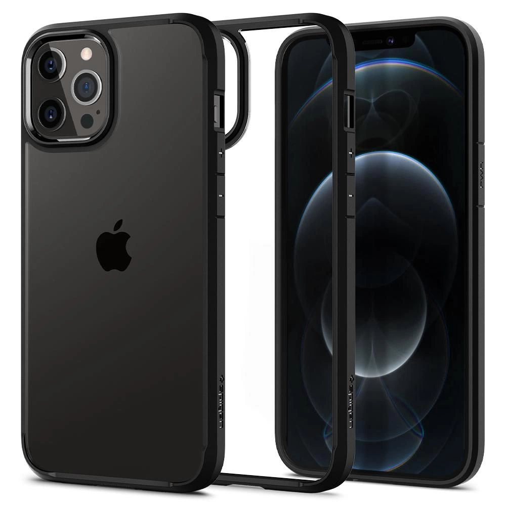 Spigen Ultra Hybrid dėklas iPhone 12 / iPhone 12 Pro - matinė juoda