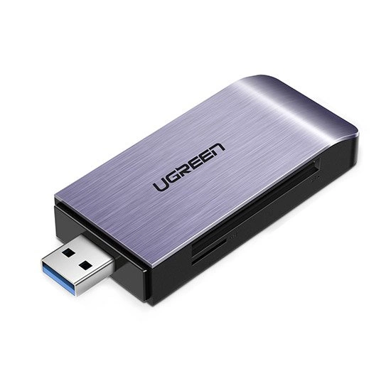 Ugreen SD / micro SD / CF / MS kortelių skaitytuvas USB 3.0, pilkas (50541)