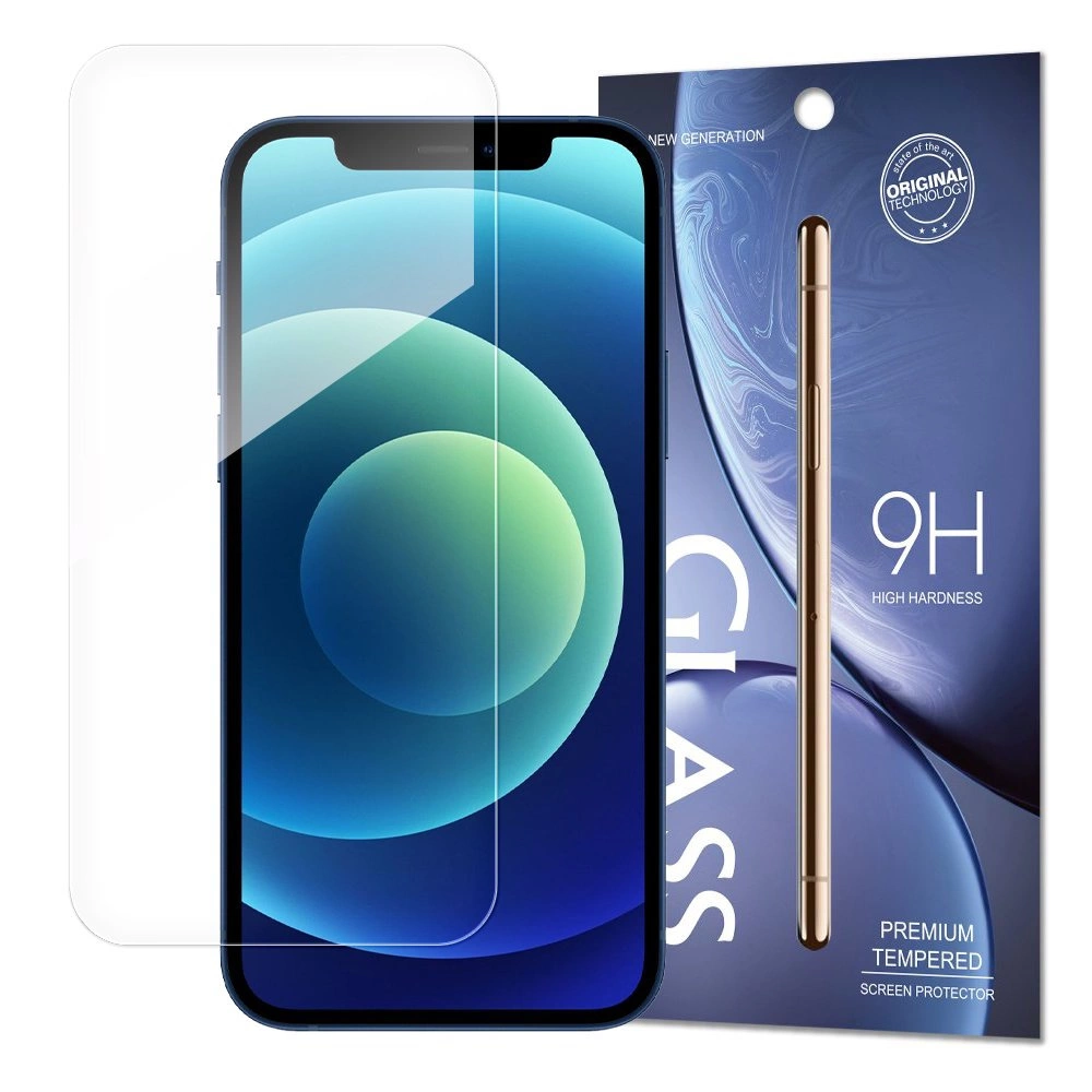 Grūdintas stiklas 9H ekrano apsauga iPhone 12 Pro / iPhone 12 (pakavimas – vokas)