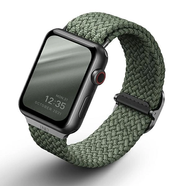 Uniq Aspen pintas dirželis Apple Watch 1/2/3/4/5/6/7/8/SE/SE2 40/38/41mm - žalias