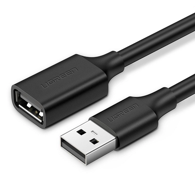 Ugreen USB (lizdas) – USB (kištukas) adapterio laidas 2 m – juodas (10316)
