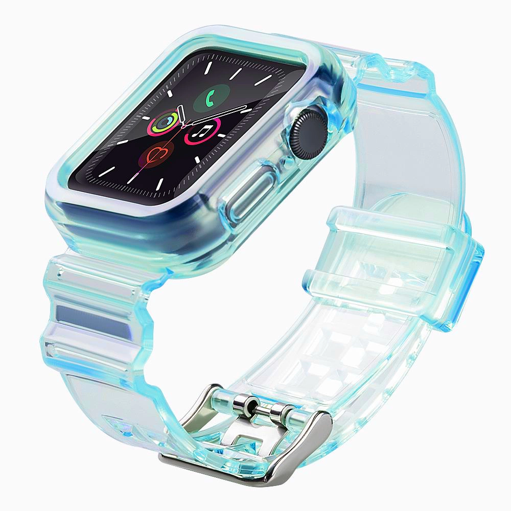 Silikoninis dirželis su šviesos funkcija Apple Watch 38 mm - Mėlynas