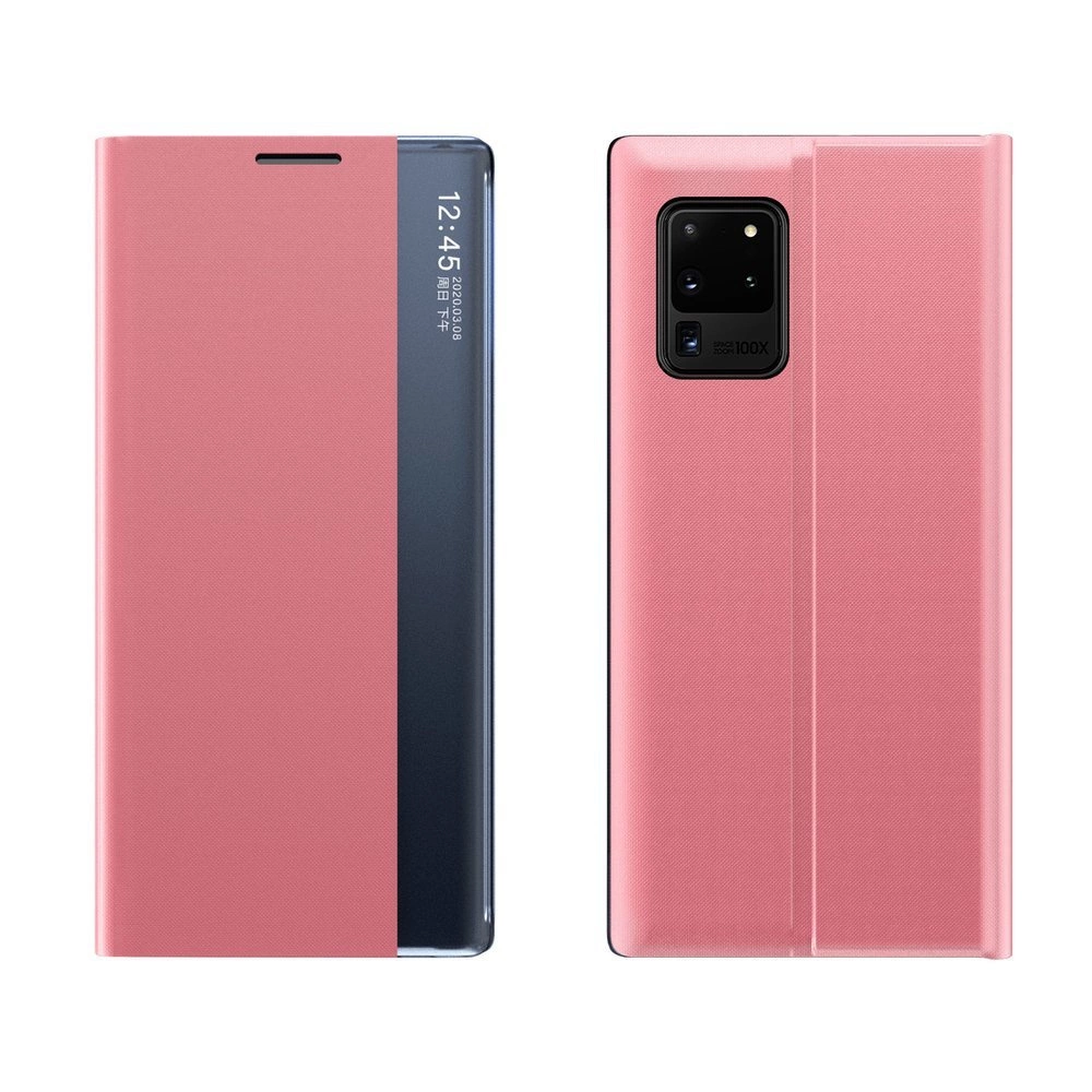 New Sleep Case knygos tipo dėklas su stovėjimo funkcija Samsung Galaxy A72 4G – rožinis