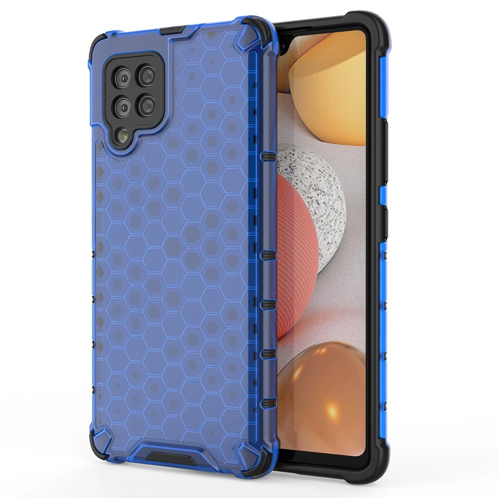 Honeycomb Case apsauginis dėklas su TPU apsauga Samsung Galaxy A42 5G mėlynas
