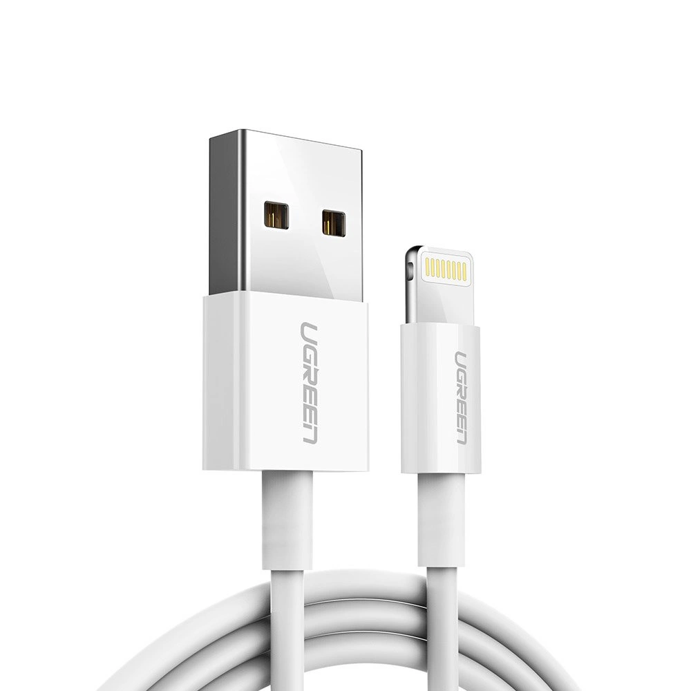 Ugreen US155 20728 USB-A / Lightning MFi 2,4A laidas 1 m – baltas