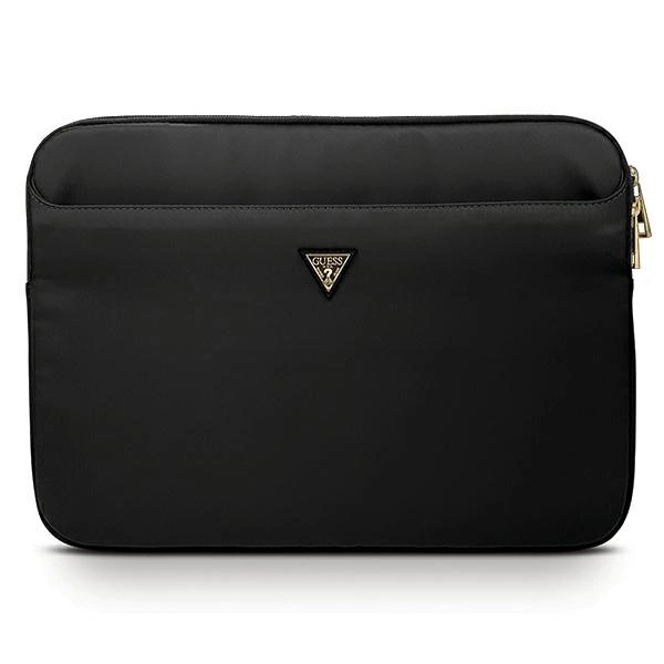 Guess Nailoninis Triangle Logo dėklas 13" nešiojamam kompiuteriui, juodas