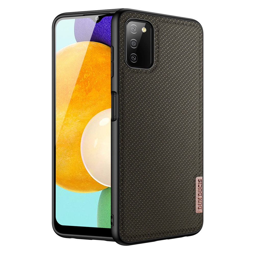 Dux Ducis Fino dėklas, padengtas nailono medžiaga, Samsung Galaxy A03s žalias