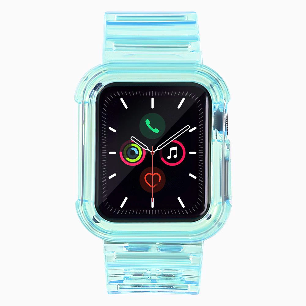 Silikoninis dirželis su šviesos funkcija Apple Watch 40 mm - Mėlynas