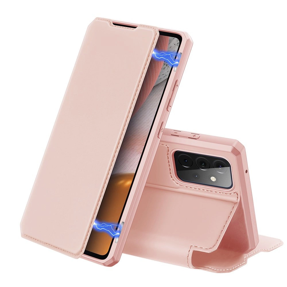 DUX DUCIS Skin X dėklas tipo knyga Samsung Galaxy A72 4G rožinis