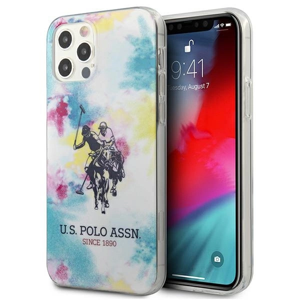 US Polo USHCP12MPCUSML iPhone 12/12 Pro 6,1" spalvota Tie & Dye kolekcija