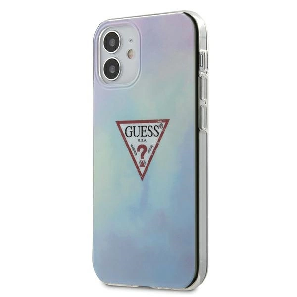 Guess GUHCP12SPCUMCGC02 iPhone 12 mini 5,4" mėlynas kietas dėklas Tie & Dye Collection
