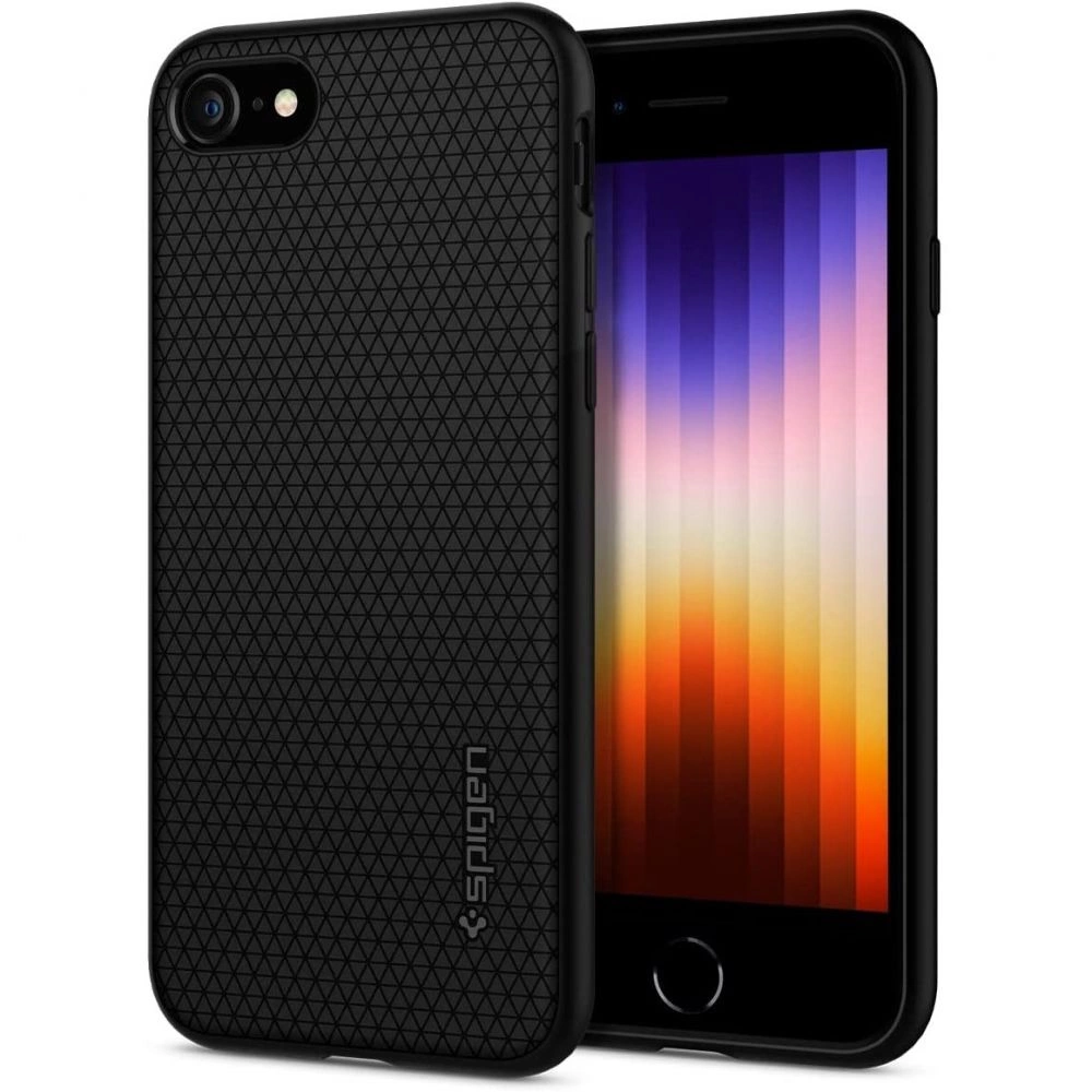 Spigen Liquid Air dėklas iPhone 7 / 8 / SE 2020 / SE 2022 – juodas