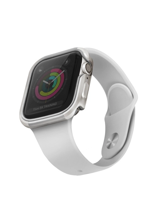 Uniq Valencia dėklas Apple Watch 4/5/6/SE 40 mm – sidabrinis