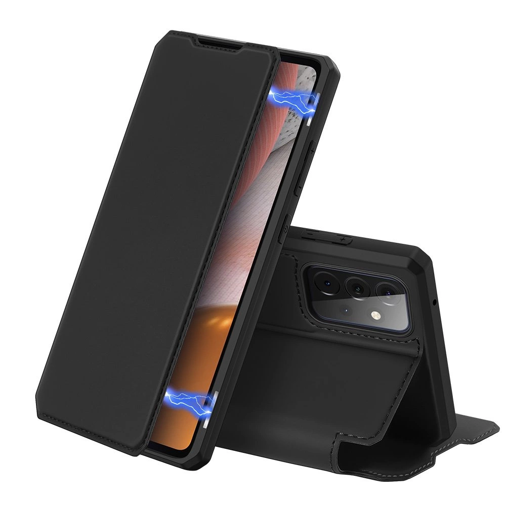 DUX DUCIS Skin X dėklas tipo knyga Samsung Galaxy A72 4G juodas