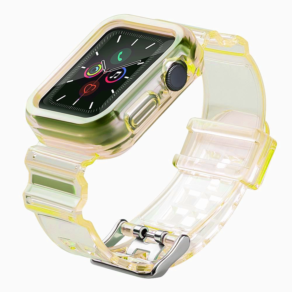 Silikoninis dirželis su šviesos funkcija Apple Watch 42 mm - Geltonas