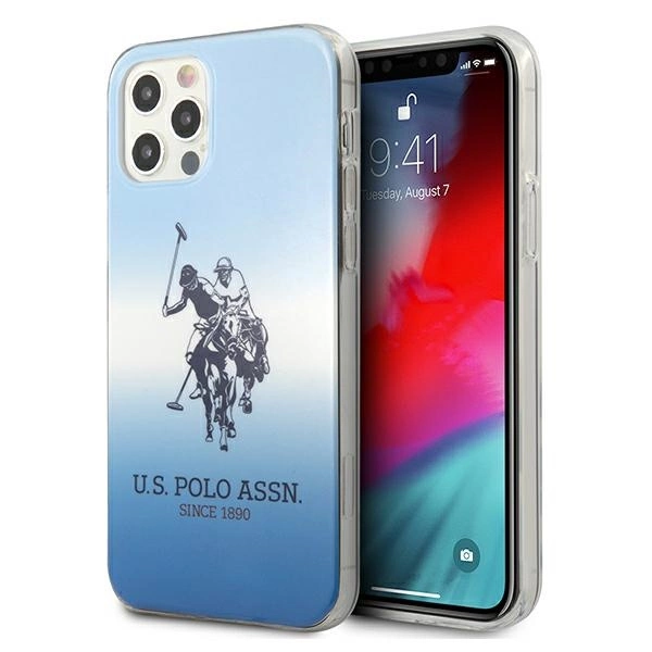 US Polo USHCP12MPCDGBL iPhone 12/12 Pro 6,1" mėlyna/blue Gradientinė kolekcija