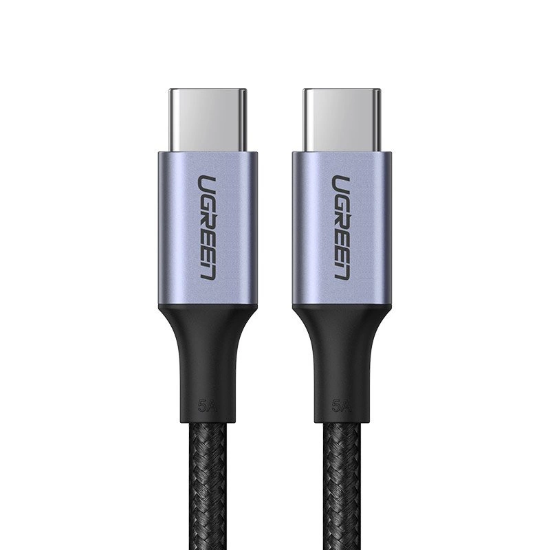 Ugreen US316 70429 USB-C – USB-C PD QC FCP laidas 100W 5A 480Mb/s 2 m – pilkas