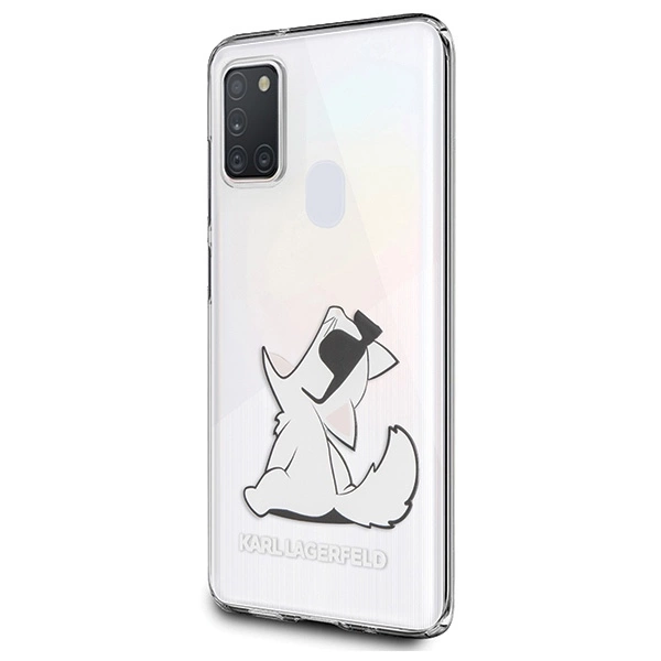 Karl Lagerfeld KLHCM21CFNRC M21 M215 kietas permatomas dėklas Choupette Fun