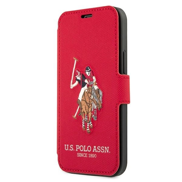 US Polo USFLBKP12LPUGFLRE iPhone 12 Pro Max 6,7" raudonas / book Polo Embroidery Collection