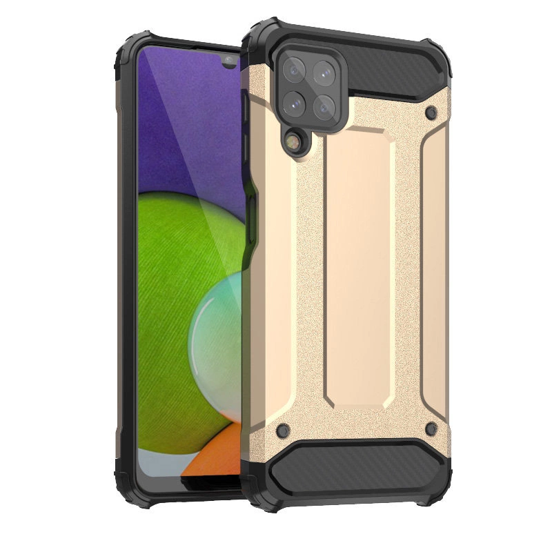 Hybrid Armor dėklas tvirtas, atsparus Samsung Galaxy A22 4G auksinis