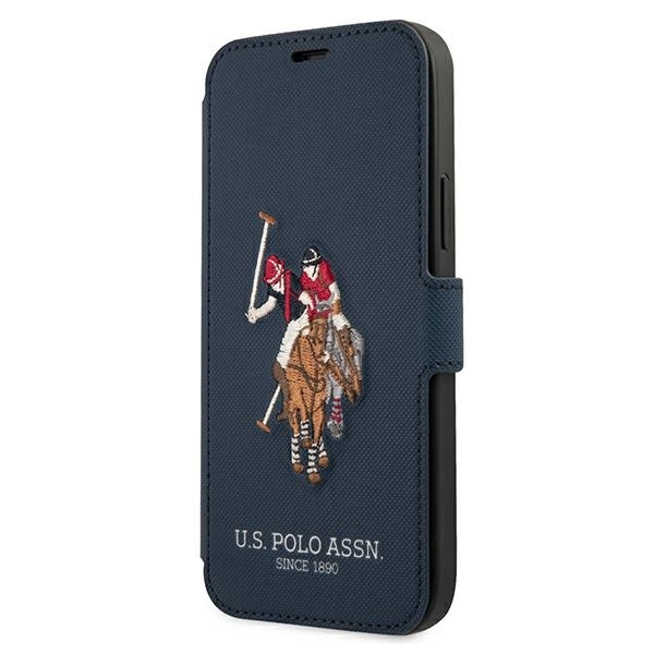 US Polo USFLBKP12LPUGFLNV iPhone 12 Pro Max 6,7" tamsiai mėlynas / book Polo Embroidery Collection