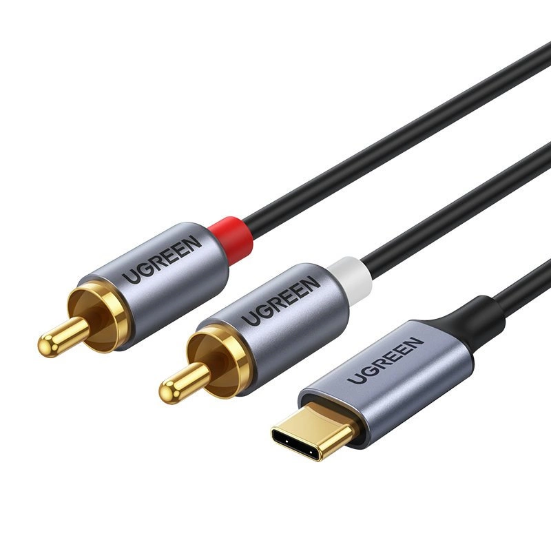 Ugreen garso laidas USB Type C (kištukas) - 2RCA (kištukas) 1.5 m pilkas (20193 CM451)