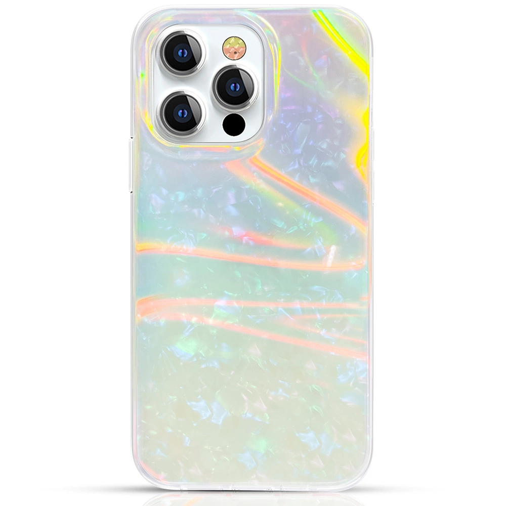 Kingxbar Shell Series prabangus elegantiškas dėklas iPhone 13 Pro perlų-mėtų