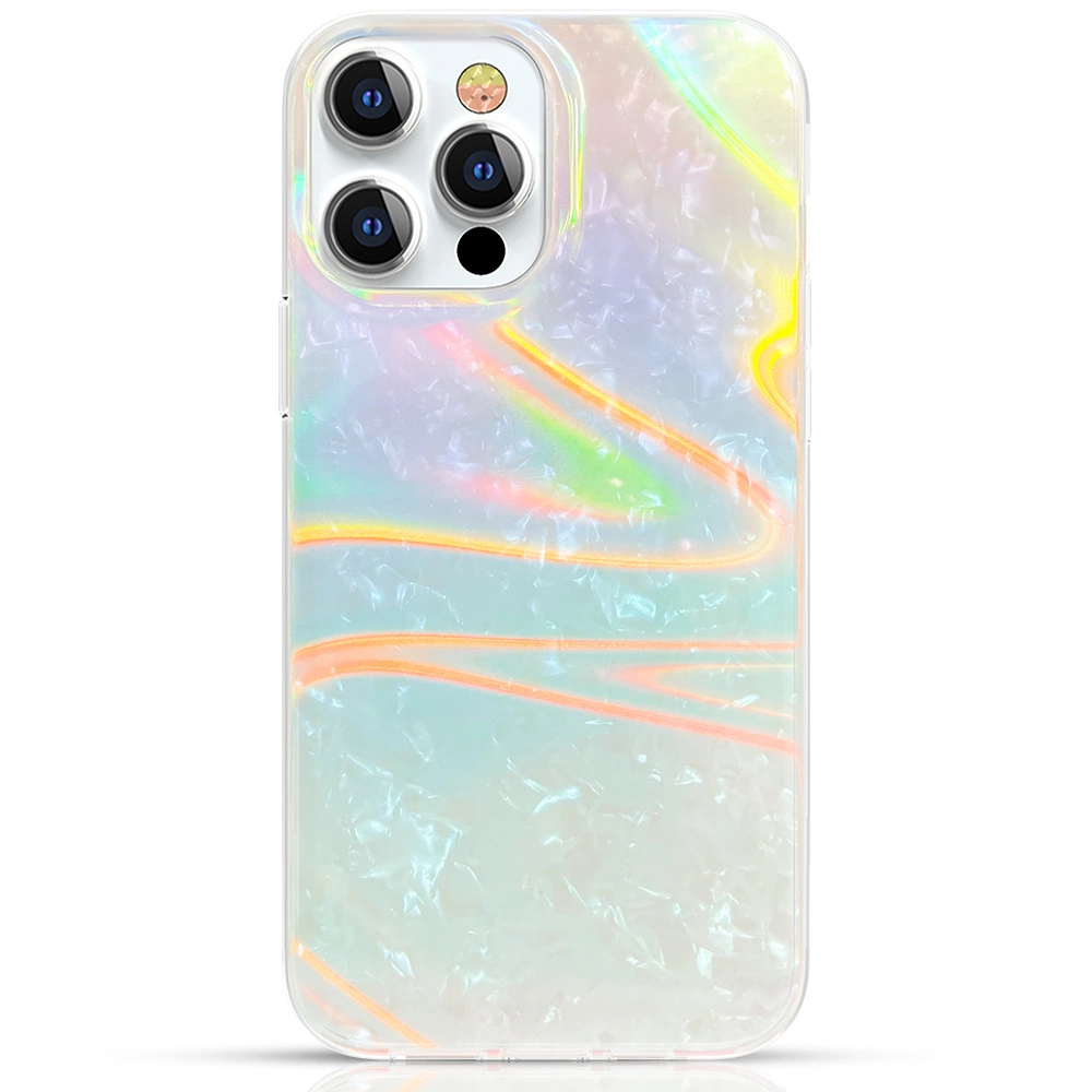 Kingxbar Shell Series prabangus elegantiškas dėklas iPhone 13 Pro perlų-mėlynas