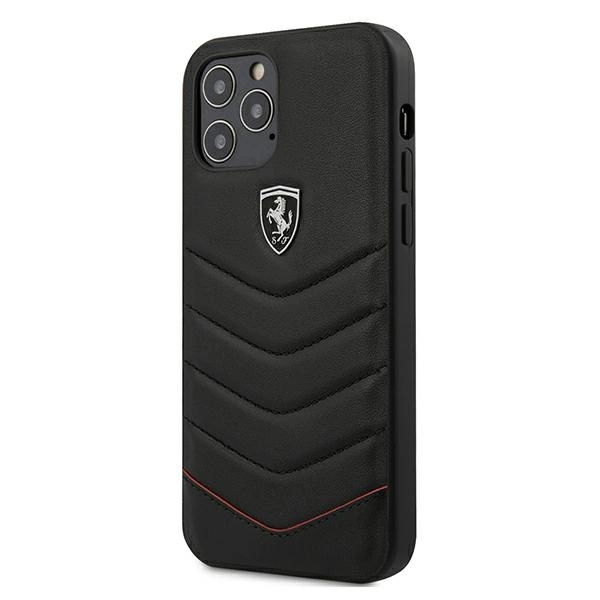 Ferrari FEHQUHCP12LBK iPhone 12 Pro Max 6,7" juodas hardcase Off Track Quilted