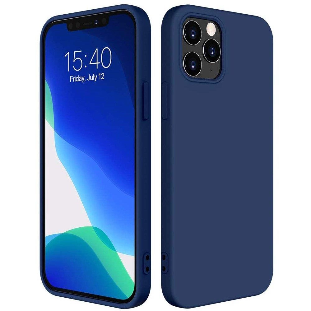 Silikoninis dėklas minkštas, lankstus iPhone 13 Pro mėlynas