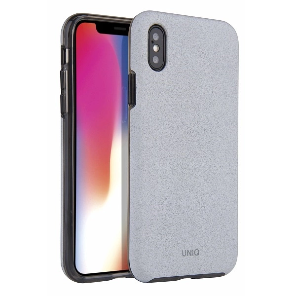 Uniq Lithos dėklas iPhone Xs Max – šviesiai pilkas