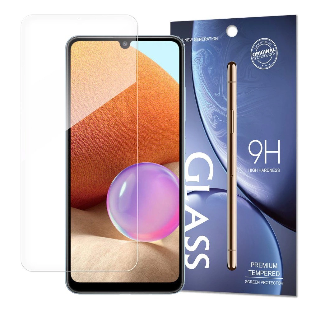 Grūdinto stiklo 9H ekrano apsauga Samsung Galaxy A32 4G (pakuotė – vokas)