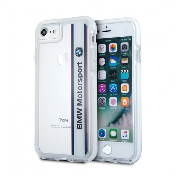 BMW BMHCP7SPVWH kietas dėklas iPhone 7 skaidrus baltas SHOCKPROOF