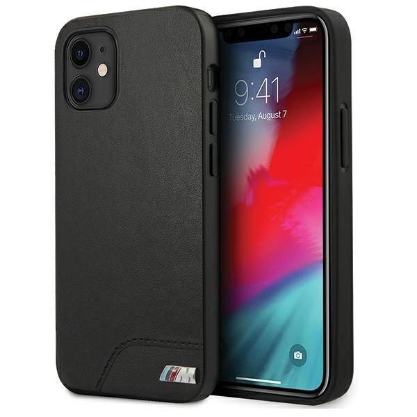 BMW BMHCP12SMHOLBK iPhone 12 mini 5,4" juodas hardcase M Collection Smooth PU
