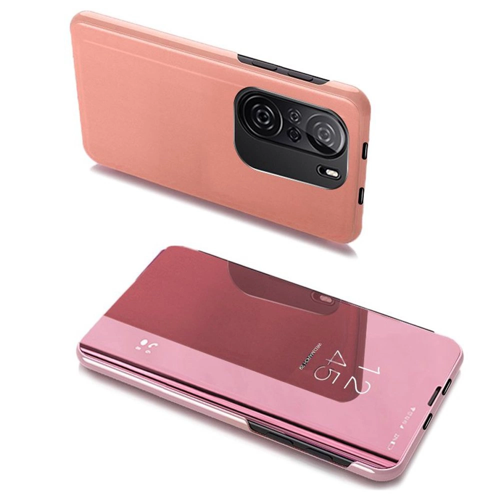 Clear View Case dėklas Xiaomi Redmi K40 Pro+ / K40 Pro / K40 / Poco F3 rožinis