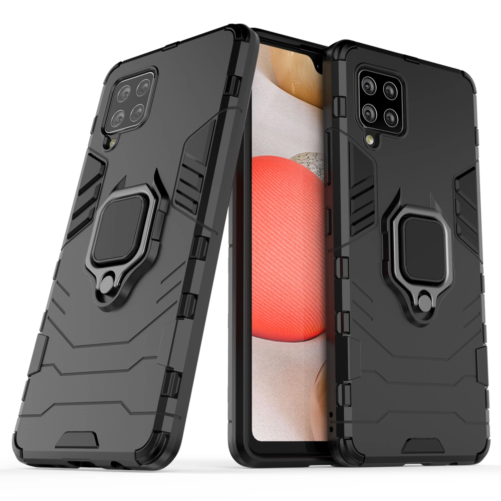 Ring Armor Kickstand tvirtas dėklas Samsung Galaxy A42 5G - juodas