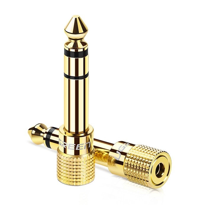 Ugreen adapteris iš 3,5 mm mini lizdo į 6,3 mm lizdą, auksinis (20503)