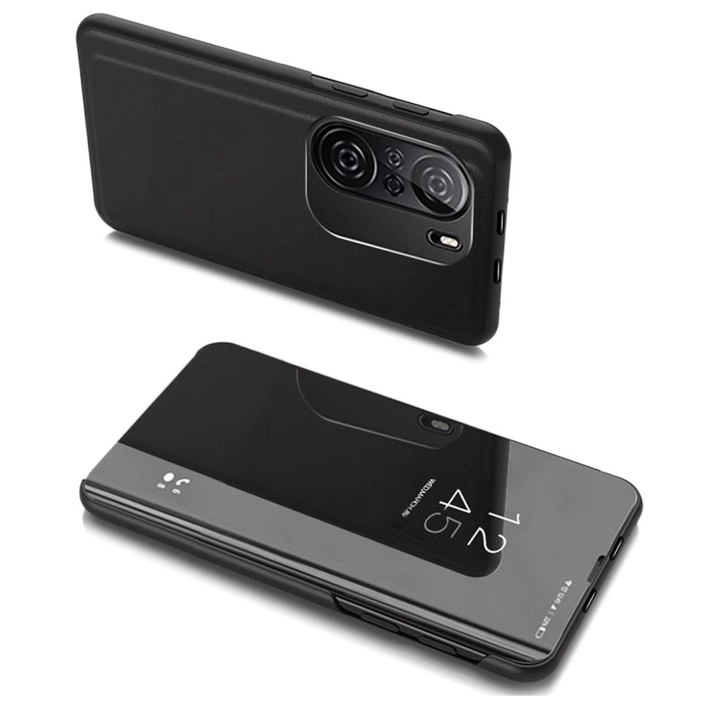 Clear View Case dėklas Xiaomi Redmi K40 Pro+ / K40 Pro / K40 / Poco F3 juodas
