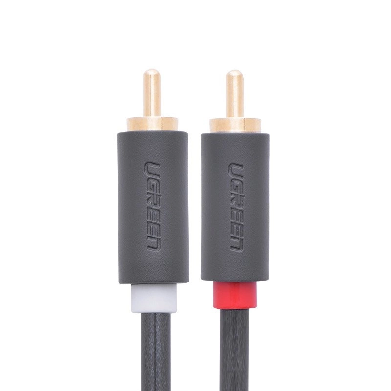 Ugreen AV104 10520 garso kabelis 2RCA (kištukas) / 2RCA (kištukas) 5 m – pilkas