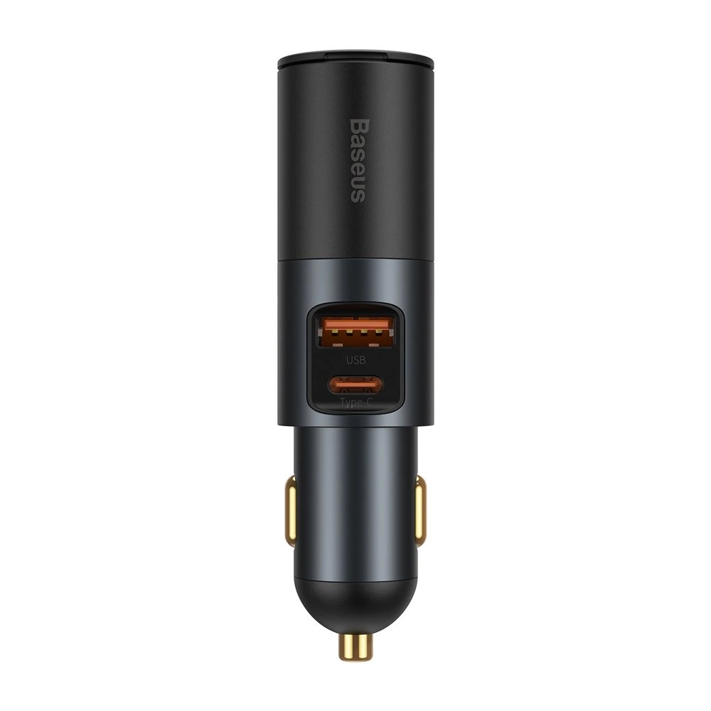 Baseus Share Together USB / USB Type C / cigarečių įkroviklis automobilinis 120W Quick Charge Power Delivery pilkas (CCBT-C0G)