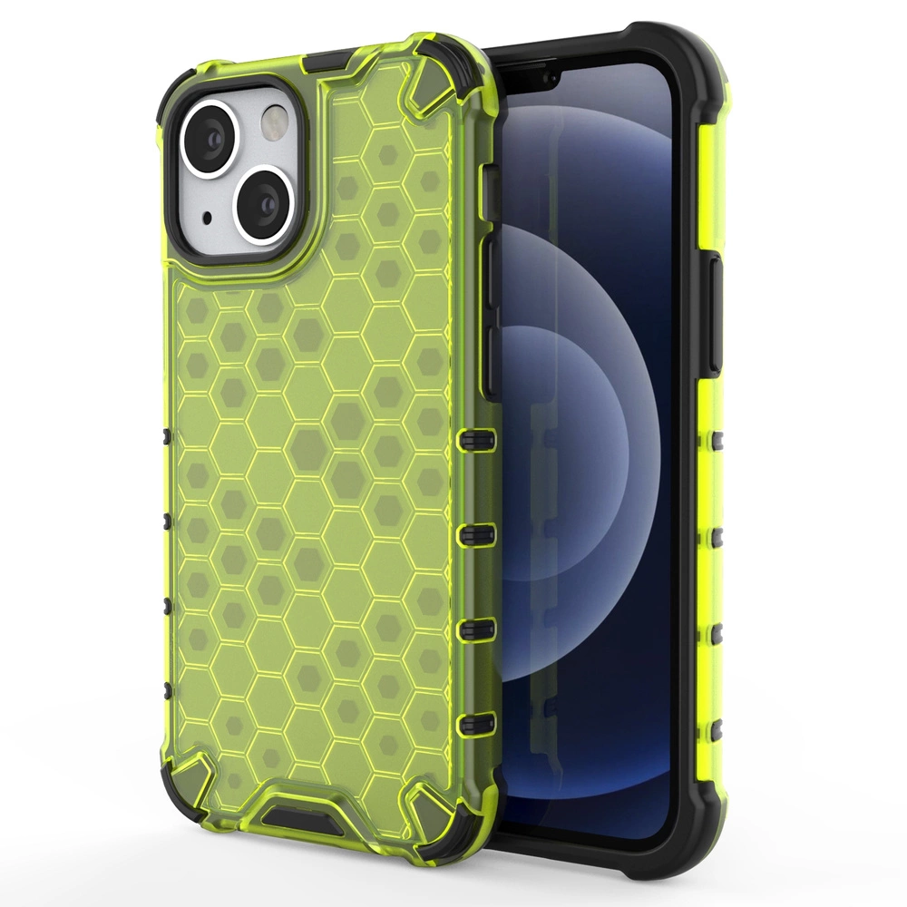 Honeycomb dėklas su TPU apsauga iPhone 13 mini žalias