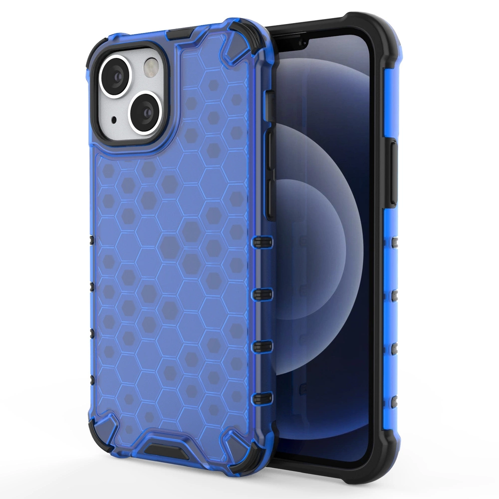 Honeycomb dėklas su TPU apsauga iPhone 13 mini mėlynas