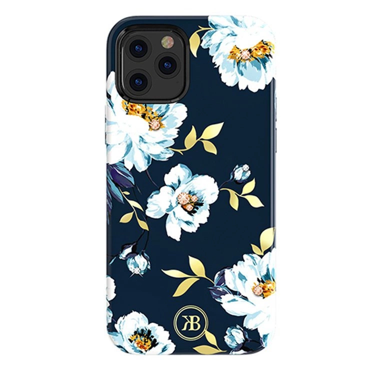 Kingxbar Blossom dėklas su originaliais Swarovski kristalais iPhone 12 Pro Max daugiaspalvis (Gardenia)