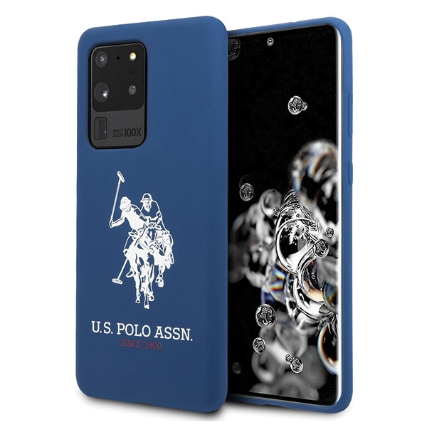 US Polo USHCS69SLHRNV S20 Ultra G988 tamsiai mėlynas/Silikoninė kolekcija