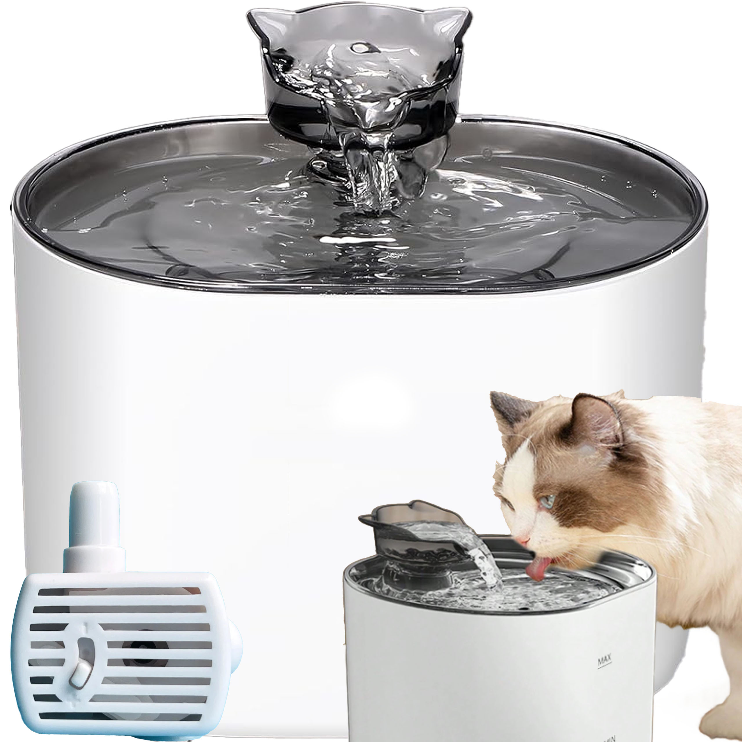 Automatinė fontano tipo girdykla katėms ir šunims 2,2 L