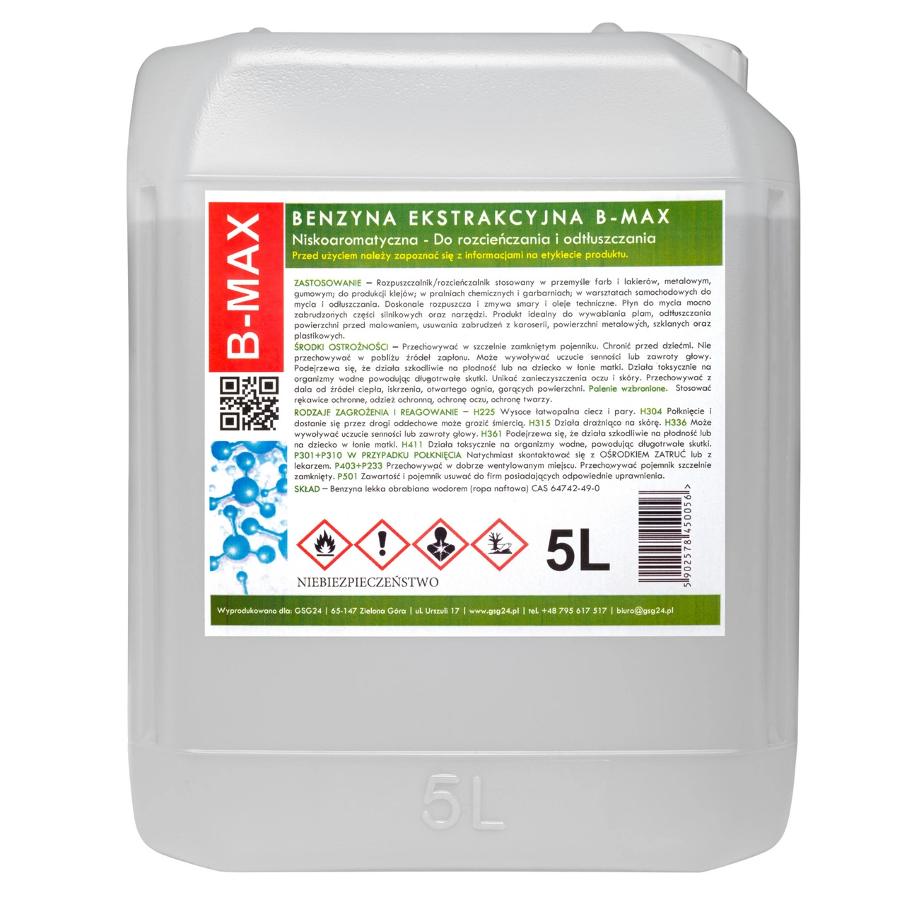 Bekvapė ištraukimo benzinas B-MAX 5L