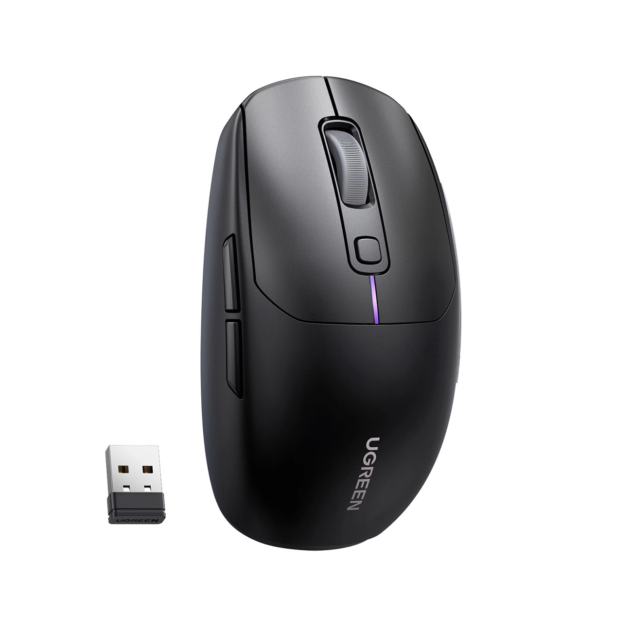Ugreen MU103 Bluetooth 5.0 kompiuterio pelė / 2.4GHz USB imtuvas - juoda