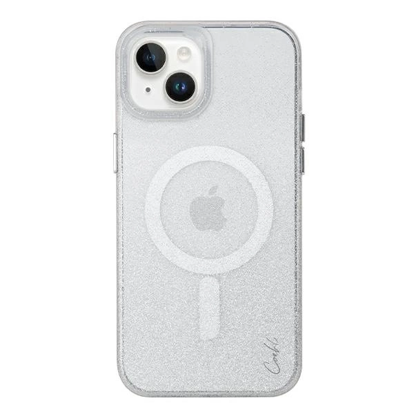 Uniq Coehl Lumino dėklas iPhone 14 Plus – sidabrinis