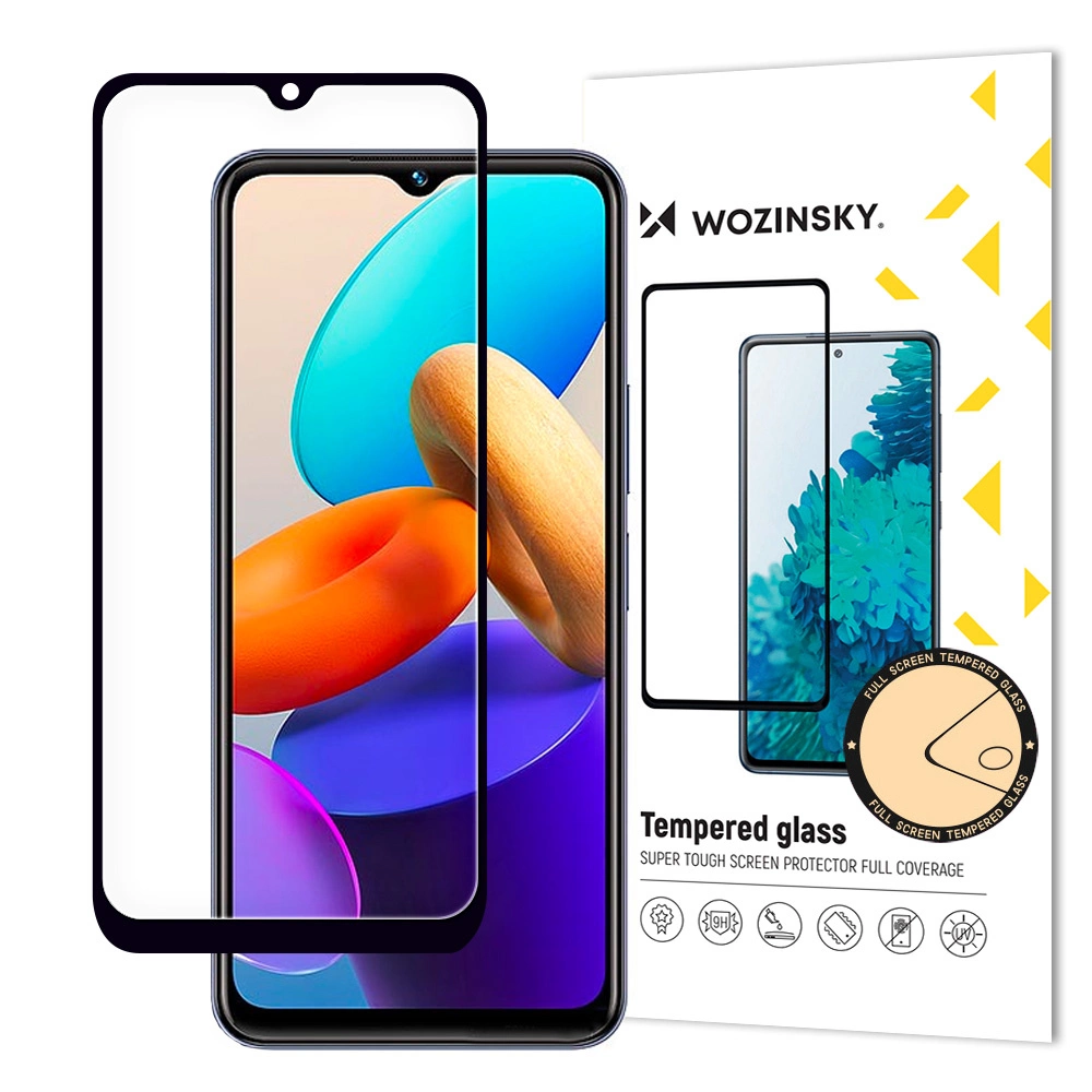 Wozinsky Full Glue grūdintas stiklas Vivo Y35 / Y22 / Y22s visam ekranui su rėmeliu juodas (tinka dėklui)