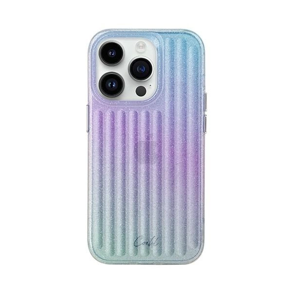 Uniq Coehl Linear dėklas iPhone 14 Pro – mėlynas ir rožinis